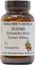 Barlowe's Herbal Elixirs Schisandra Berry ← Extract TEN 9% Schisandrins TEN 600mg per Capsule ANTE 60 Veggie Capsules ← Non-GMO TEN Stearate Free ANTE Glass Bottle
