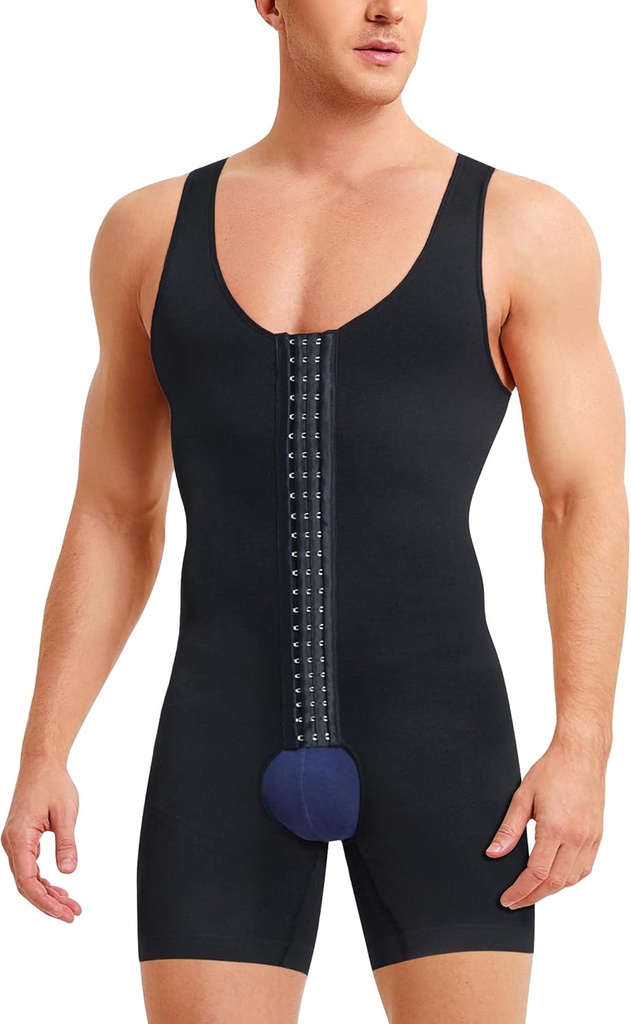 Hombre Shapewear Tummy Control Bodysuit Waist Trainer Full Body Shaper Fajas Compression Camisa cortos delgado Belly