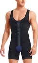 Hombre Shapewear Tummy Control Bodysuit Waist Trainer Full Body Shaper Fajas Compression Camisa cortos delgado Belly