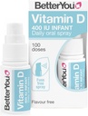 BetterYou D400 Infant Vitamin D Oral Spray - Ideal Alternativa para Tabletas - Especialmente Formulado para niños menores de 3 años - Formulación simple y pura - Vital para el desarrollo de niños - 0,5 oz