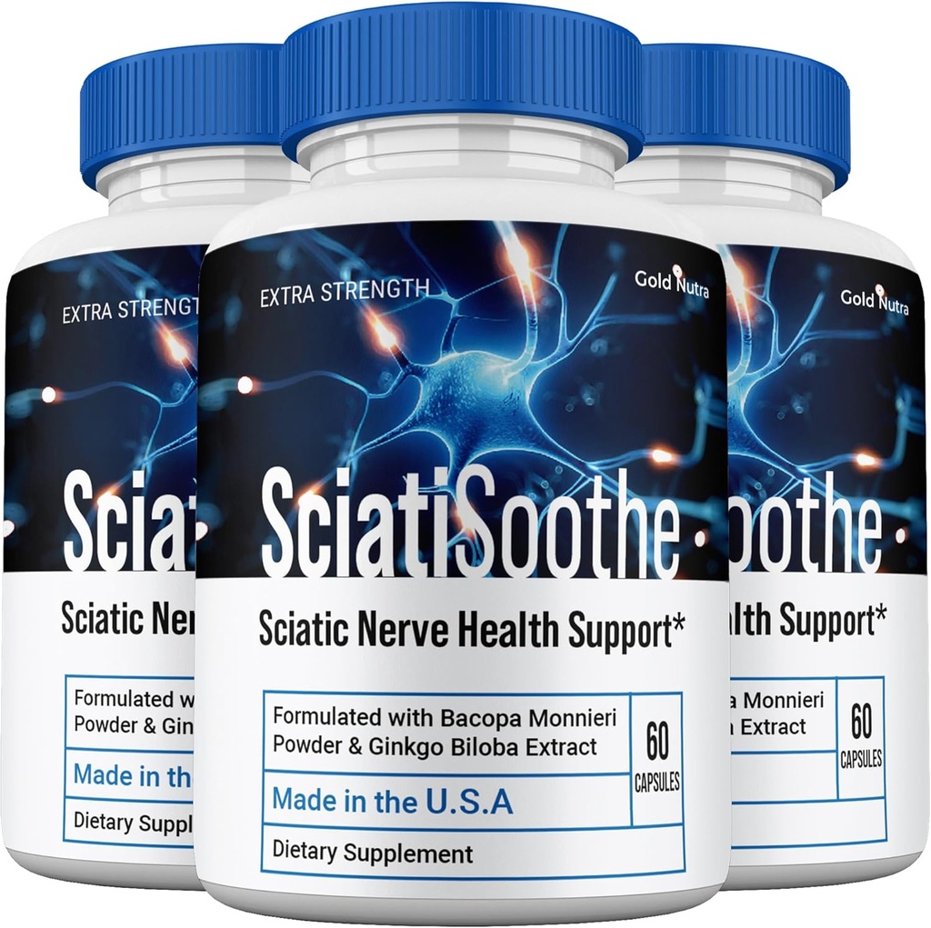 (3 Pack) SciatiSoothe Supplement Pills, Sciati Soothe All Natural Brain and Cognitive Supplement Pills