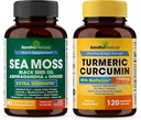 Sandhu Herbals Seamoss " Turmeric Curcumin with Bioperine Capsules ¦ Apoya Immune, Digestive, Cognitive, Skin " Hair Health