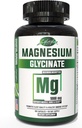 ZYY Pure Magnesium Glycinate Capsules 1000mg Máxima Fuerza, Chelated for High Absorption Magnesium Supplement for Sleep, Muscle, Brain, Bone and Heart Health, 3rd Party Tested, 180 Capsules