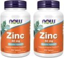 Ahora Alimentos, (2 Pack) Zinc, 50 mg, 250 Conde (Pack of 2)