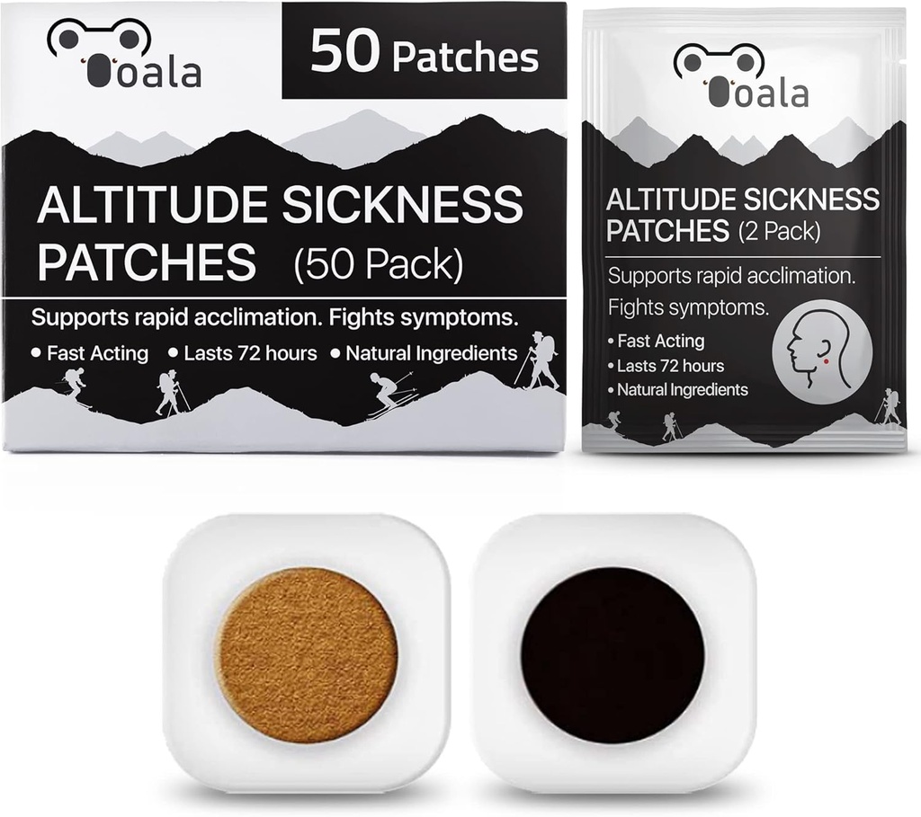 Altitude Sickness Prevention Patches | Supports Rapid Acclimation, Boosts Oxygen Intake, Fights Symptoms | Pack of 50