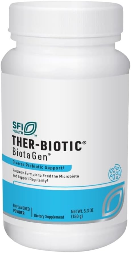 Klaire Labs SFI Health Biotagen - Prebiotic Inulin, Beta-Glucan " Arabinogalactan to Support Gut Microbiota (120 cápsulas)