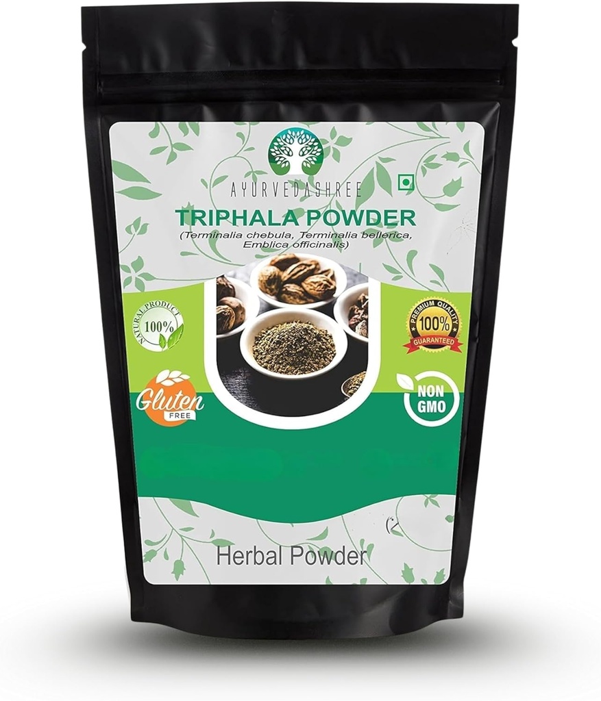Triphala Powder 200 Gm ← Combinación de Amla, Haritaki &amp; Bibhitaki Silencio No GMO Silencio Vegan Silencio GMP Certified