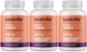 BESTVITE SAM-e 200mg Stabilized (180 Vegetarian Capsules) (3-Pack) - Premium Ingredient from Italy containing More Than 75% (SS) SAM-e, The Highest Active Level Available