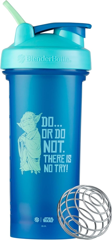 BlenderBottle Star Wars Classic V2 Shaker Bottle Perfect for Protein Shakes and Pre Workout, 28-Ounce, Do... or Do Not. No hay intento.