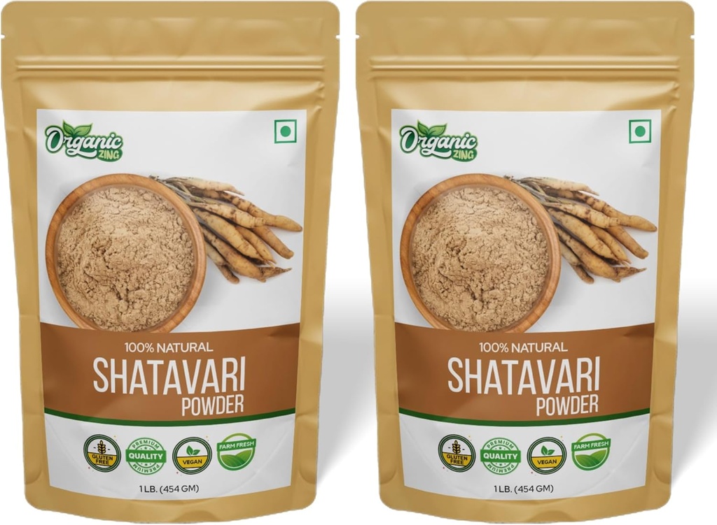 Empoderar tu bienestar: Shatavari Powder Suplemento herbal puro y natural ayurvédico, dedicado a nutrir la salud de las mujeres - 16 oz (Pack of 2)