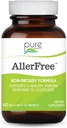 AllerFree Natural Allergy Support Suplemento por Pure Essence Labs - Píldoras no sombrías para Sinus y Nasal Health Seasonal Alergías con Enzymes y Herbs - 60 cápsulas