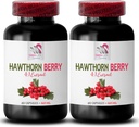 suplemento de extracto de hawthorn - BERRIES HAWTHORN EXTRACT - suplemento de baya, suplemento antioxidante para las mujeres, bayas antioxidantes, extracto de hawthorn orgánico, antioxidantes para las mujeres 2 Bot 120 Caps