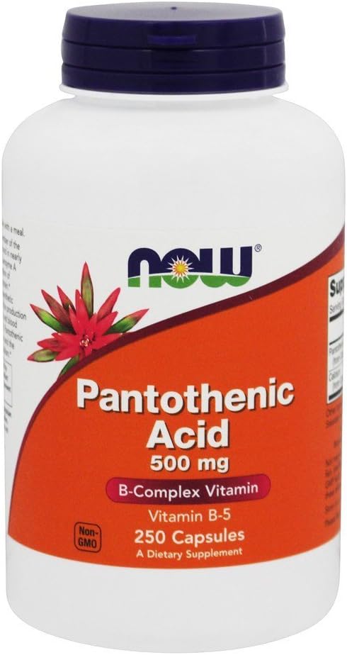Ahora Alimentos Ácido Pantoténico, 250 caps / 500 mg (Pack de 2)