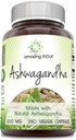 Amazing India Natural Ashwagandha ← 500 Mg Por Serving ← Veggie Capsules ← Non-GMO TENIDO Gluten Free TEN Made in USA (250)