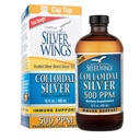 Natural Path Silver Wings Colloidal Silver 500ppm (2,500mcg) Immune Support Supplement 16 fl. oz.
