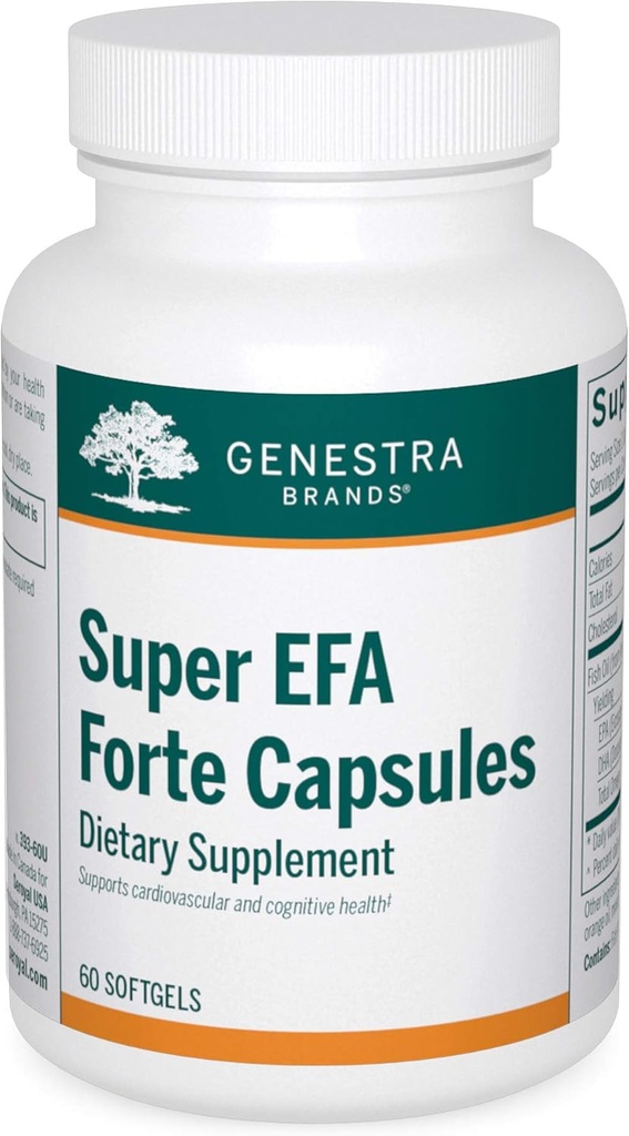 Genestra Brands Super EFA Forte Capsules tóxico Fish Oil Formula para apoyar la salud cognitiva, cardiovascular y conjunta