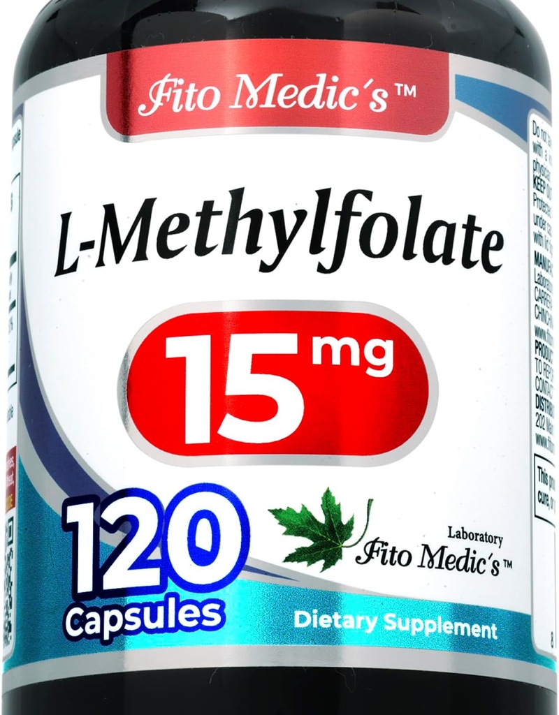 FITO MEDIC'S Lab TENIDO Metilfolate TEN120 Capsules TENIDO Folate Suplemento TENIDO Methyl folate TENIDO Metilfolate Suplemento TENUltra alta Absorción.
