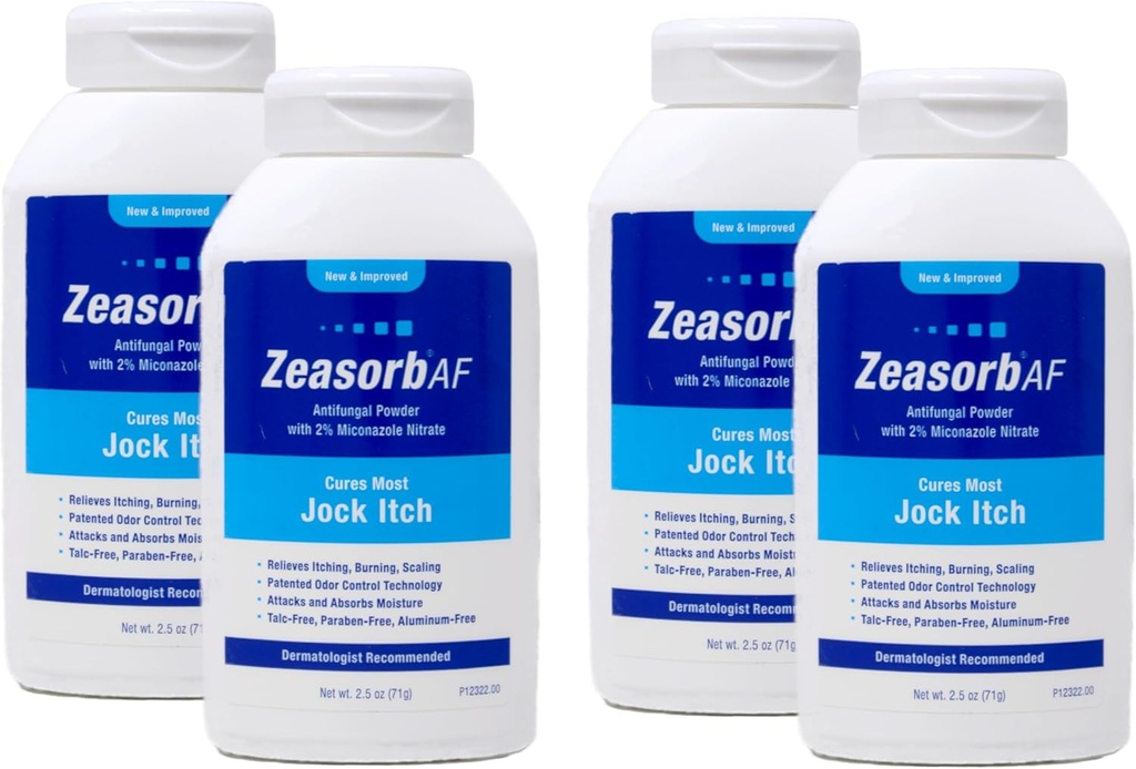 Antifungal Treatment Powder, Jock Itch - 2.5 oz, Pack de 4