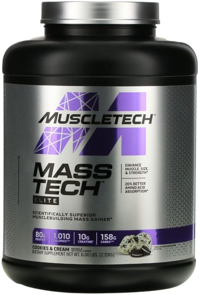 MuscleTech Mass-TechTM Elite, Fresa, 6 libras (2,72 kg)