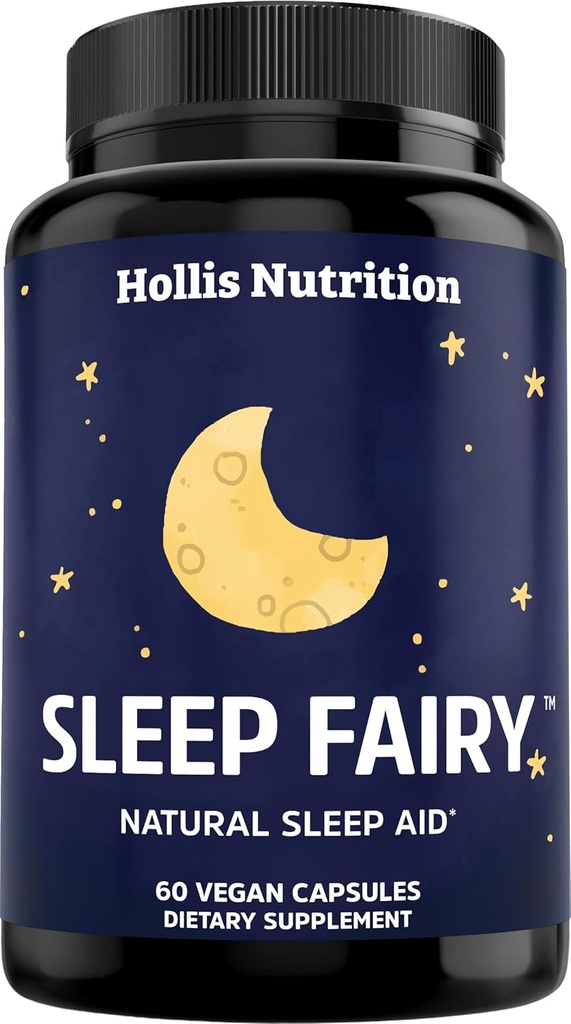 SLEEP FAIRY Natural Sleep Aid ← Magnesium Glycinate 500mg, Melatonin 10mg, L-Theanine, B6, 5-HTP, GABA, Valerian Root & Ashwagandha ← Herbal Sleeping Pills for Adults ← Vegan Sleep Pills TENIDO EN USA