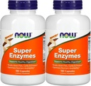 Now Foods Super Enzymes 180 Capsules, 2 Pack
