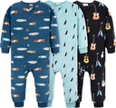 Gerber Baby Boys' Flame Resistant Fleece Footless Pajamas 3-Pack