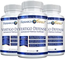 Investigación Vertigo Defensa Verificado - Soothe Symptoms and Support Inner Ear Balance - Vitamina D3, Ginger, Ginkgo Biloba, BioPerine - 180 Capsules