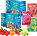 Mezcla de bebidas multivitamínicas ener-C - Packets de vitaminas para agua, paquetes de pólvora de electrolitos, mezcla de vitaminas, mezcla líquido de hidratación, boóster inmune para adultos, energía sana - paquete de variedades, 60 conde