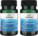 Complejo Swanson Luteolin w/Rutin - Suplemento de Apoyo al Cerebro Promoción de la Memoria, Mood & Cognitive Health - Fórmula natural para ayudar a mantener el sistema nervioso - (30 cápsulas vegetarianas) 2 Pack