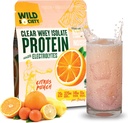 WILD SOCIETY - Clear Whey Protein + Electrolytes - Refreshing Whey Protein Isolate Powder - 20g Protein, 0 Añadido Sugar, GMO-Free, Natural Flavors & Colores - Citrus Punch, 16 oz