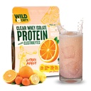 WILD SOCIETY - Clear Whey Protein + Electrolytes - Refreshing Whey Protein Isolate Powder - 20g Protein, 0 Añadido Sugar, GMO-Free, Natural Flavors & Colores - Citrus Punch, 16 oz