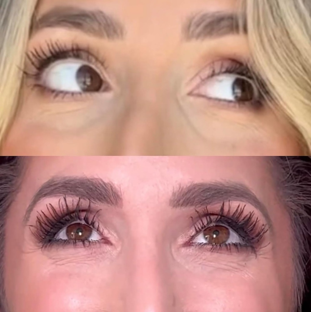 NutraLash by Nutralux Brow and Lash Growth Serum with Organic Ingredients Para ojos sensibles - no irritante: Aceite de Castor (hexano gratis) + Vitamina E + Keratina + Biotina, Peptides, Swertia Japonica Extracto, Aceite de semilla de calabaza, Acorus Calamus Extracto de raíz, Panax Ginseng Extracto, Pentylene Glycol acondicionado para el crecimiento del cabello