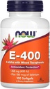 Ahora Alimentos E-400 D-Alpha con tocoferoles mixtos, 268 mg (400 UI), 100 Softgels