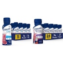 Asegurar la bebida líquida de nutrición clara, grasa 0g, 8g de proteína, granada de arándano, 10 Fl Oz (Pack of 12), botella, sin gluten &amp; Asegurar la afeitada de nutrición de arándano, 24 Pack