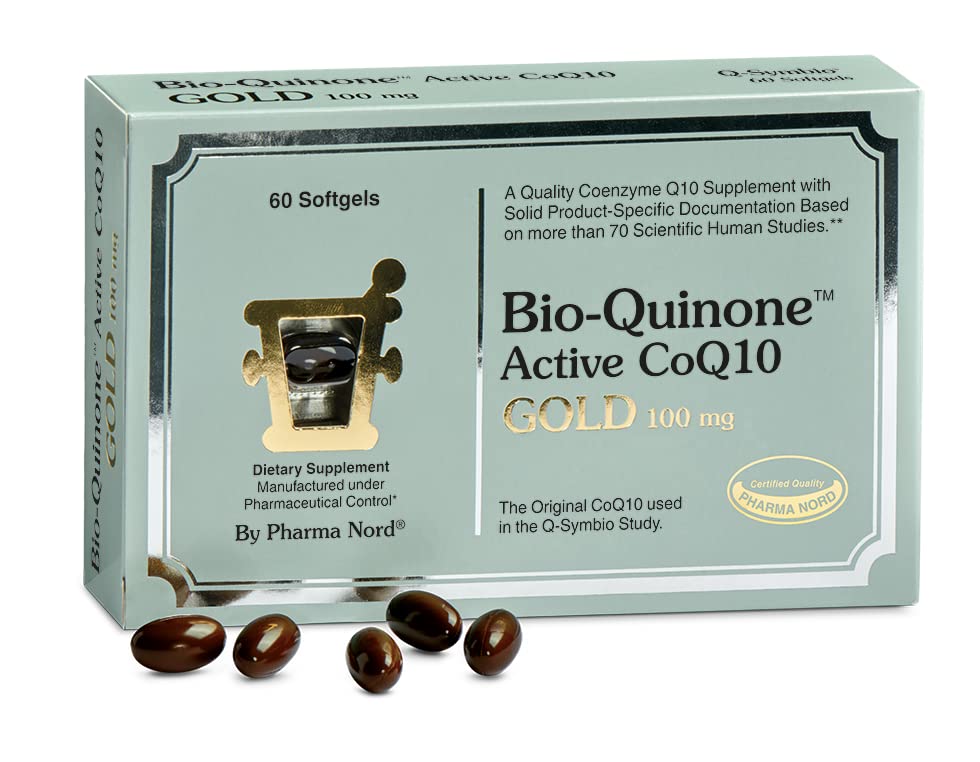 Pharma Nord - The Original CoQ10 • Clinically Proven • High Absorption • Heart Health • Fertility • Healthy Aging • Cellular Energy • Antioxidant • Gluten-Free • 100 mg Coenzyme Q10 • 60 Softgels