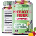 Yuve Prebiotic Fiber Gummies - Delicious - 3g Soluble Fiber Supplement - Supports Digestive Health & Regularity - Vegan &amp; Gluten-Free Fiber Gummies for Adults &amp; Kids - Non-GMO & Low Sugar - 60 Count