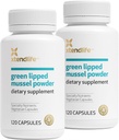 Xtendlife Green Lipped Mussel Powder - 2400mg Suplemento con ácidos grasos Omega-3 de Nueva Zelanda para la salud conjunta, 120 cápsulas (2 Pack)