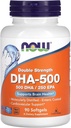 AHORA Suplementos de alimentos, DHA-500 con 250 EPA, Destilada molecularmente, apoya la salud cerebral*, 90 Softgels