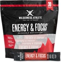 Wilderness Athlete - Energy & Focus TENER Energy Booster for Women &amp; Hombre - Energy Drink Mix with Natural Caffeine - Low-Carb, Zero Sugar Energy Drink Powder - 30 Serving Energy Drink Packets (Wild Berry)
