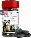 Vitalidad Ciencia Mascotas Probiótico para Gatos &amp; Perros Silencio Pet Flora - Grande para Diarrea, Vomiting, Gas, Condiciones de Esquí - Additive Free (100 Caps)
