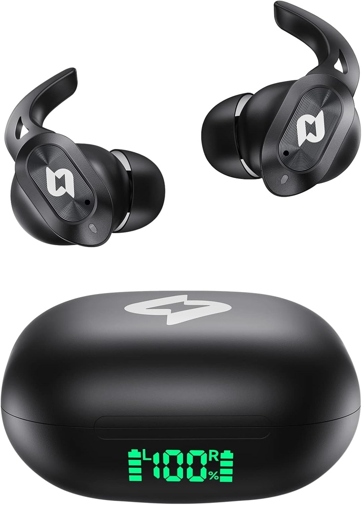 Auriculares inalámbricos Árbulos Bluetooth con caja de carga inalámbrica