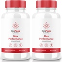 NutraRize (2 Pack) Biopeak Men Enhancement Pills, Biopeak Male Capsules, All Natural Supplement for Max Performance and Overall Health, Official Bio Peak Pastillas Reviews (120 Capsules)