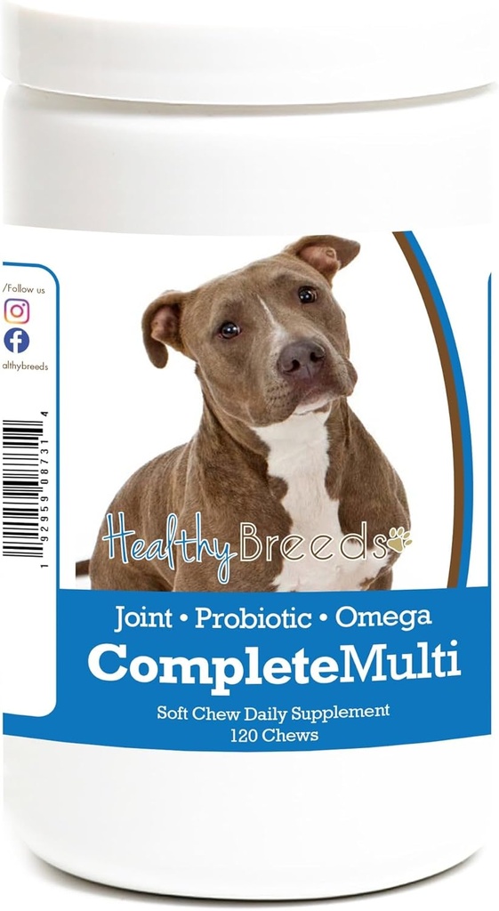 Hierbas saludables Pit Bull All in One Multivitamin Soft Chew 120 Count