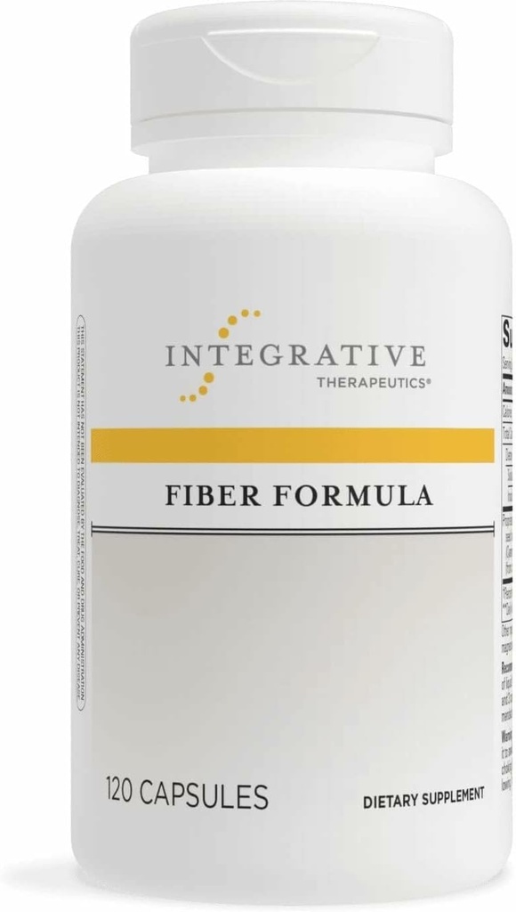 Terapéutica Integrativa Fórmula de fibra - Suplemento de apoyo al colon para la digestión saludable* - Buena fuente de fibra dietética para el apoyo a la salud de Gut* - sin lácteos &amp; Vegan - 120 cápsulas (24 servidos)