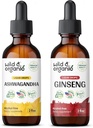 Wild " Organic Ashwagandha Tincture 4 fl oz " Ginseng Tincture 4 fl oz