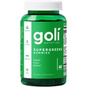 Goli Supergreens Gummies with Probiotics - Artichoke Leaf Extract, Spirulina, Kale, Vitamins A, B6, B12 - Vegan, Gluten-Free, Non-GMO