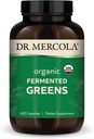 Dr. Mercola Organic Fermented Greens, 30 Servings (180 Capsules), Suplemento dietético, apoya la salud inmunitaria, no transgénico, certificado USDA Organic
