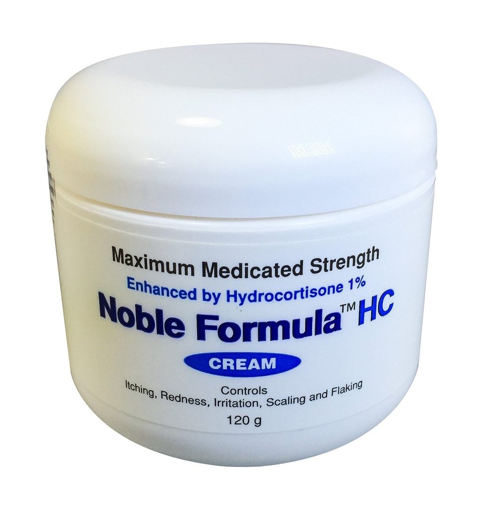 Fórmula noble 1% Crema de hidrocortisona con .25% Pyrithione Zinc (Znp), 4 oz