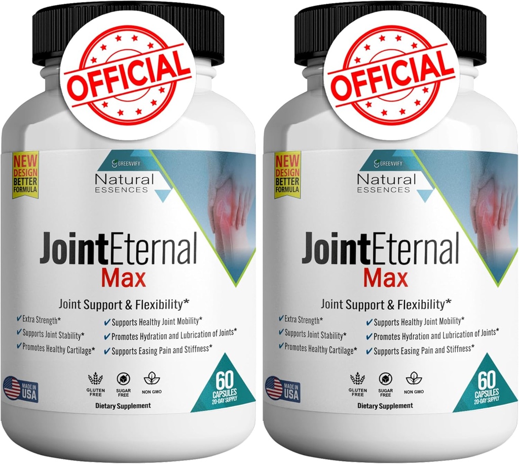 Suplemento Conjunto de Apoyo Conjunto Eterno Max Natural Esencias, 60 Capsules 20 Days Supply, Gluten Free, Sugar Free, Non-GMO, Made in USA (2)