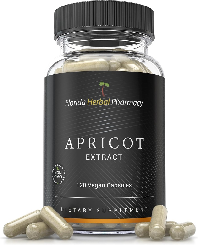 Florida Herbal Farmacia Abricot Suplemento cápsulas 20:1 (120 cápsulas) 500 mg por cápsula, 1000 mg Servir